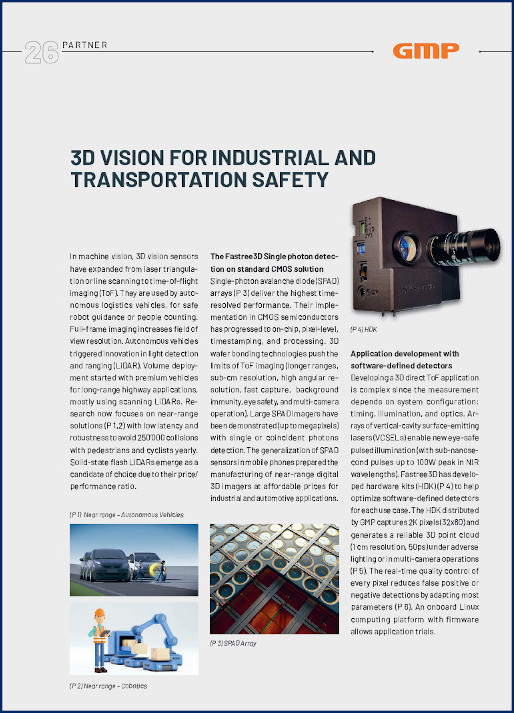 Lidar - 3D vision for industrial and transportation safety