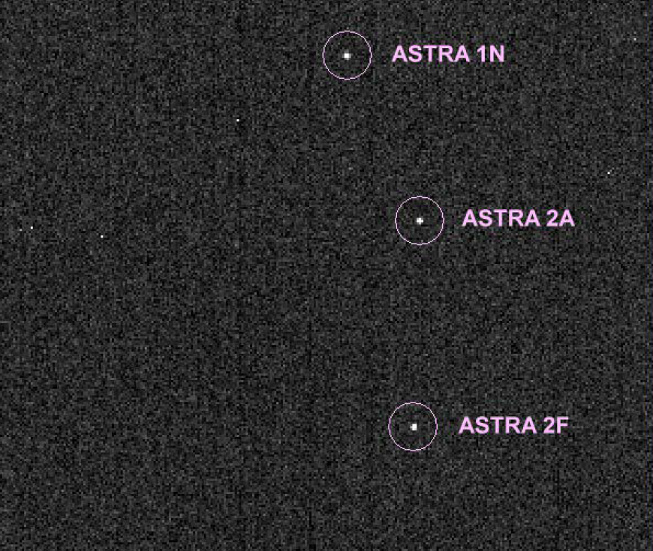 telescope obeservation of Astra Satellites